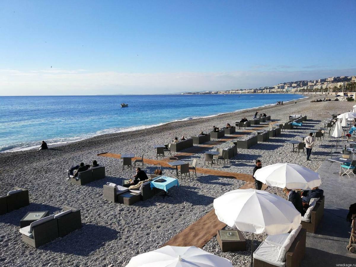 Stylish 2 Room Flat 60 Meters To The Beach Nizza Exterior foto
